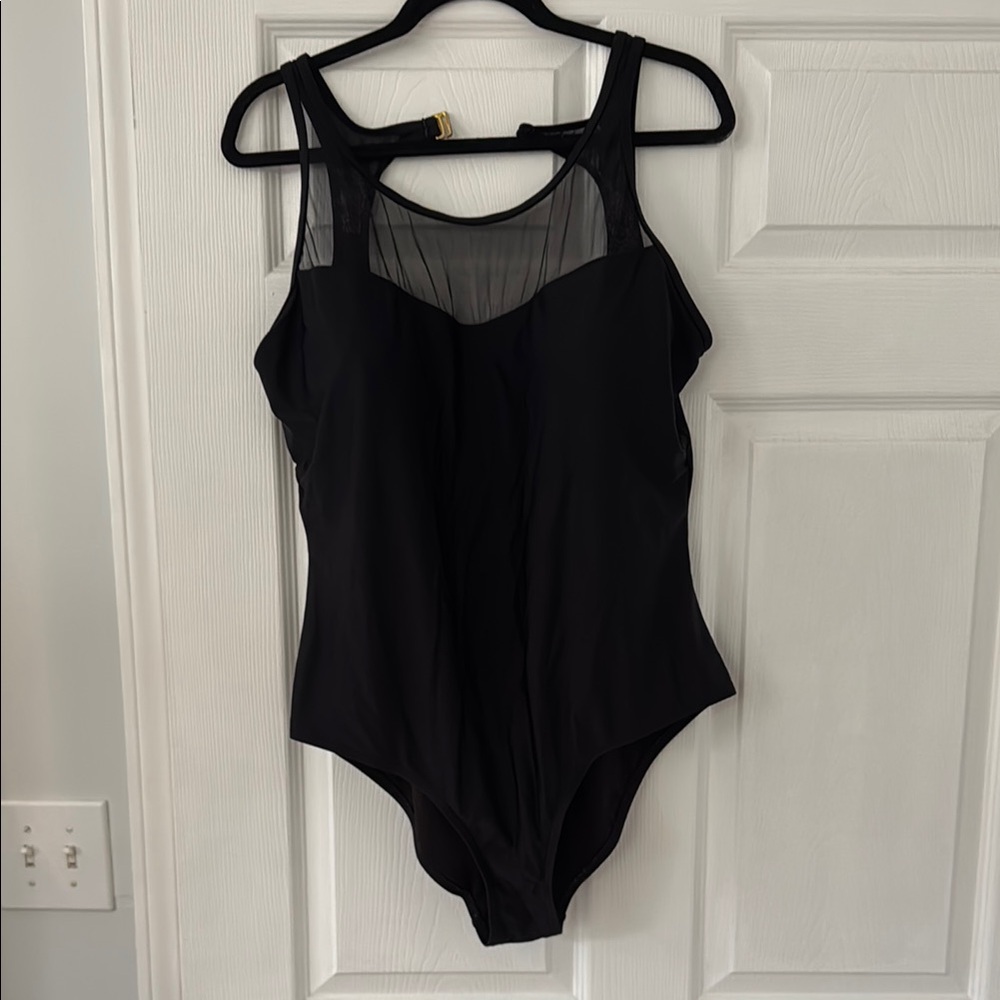 Black Sheer Mesh Swimsuit